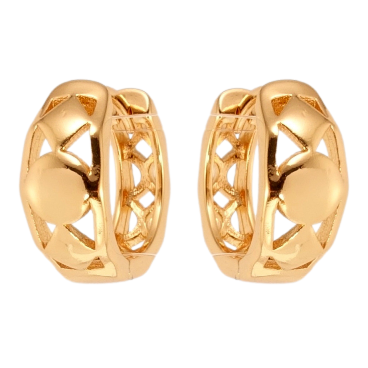 Серьги Xuping Позолота 18K колечки Геометрия фото №2