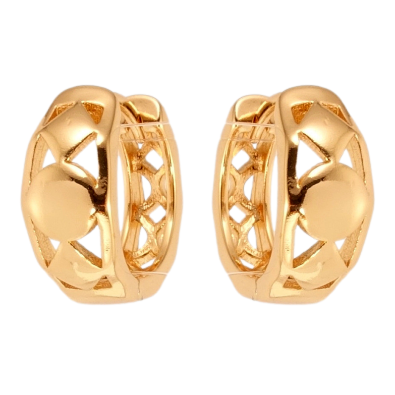 Серьги Xuping Позолота 18K колечки Геометрия фото №1 Серьги Xuping Позолота 18K колечки Геометрия фото №1