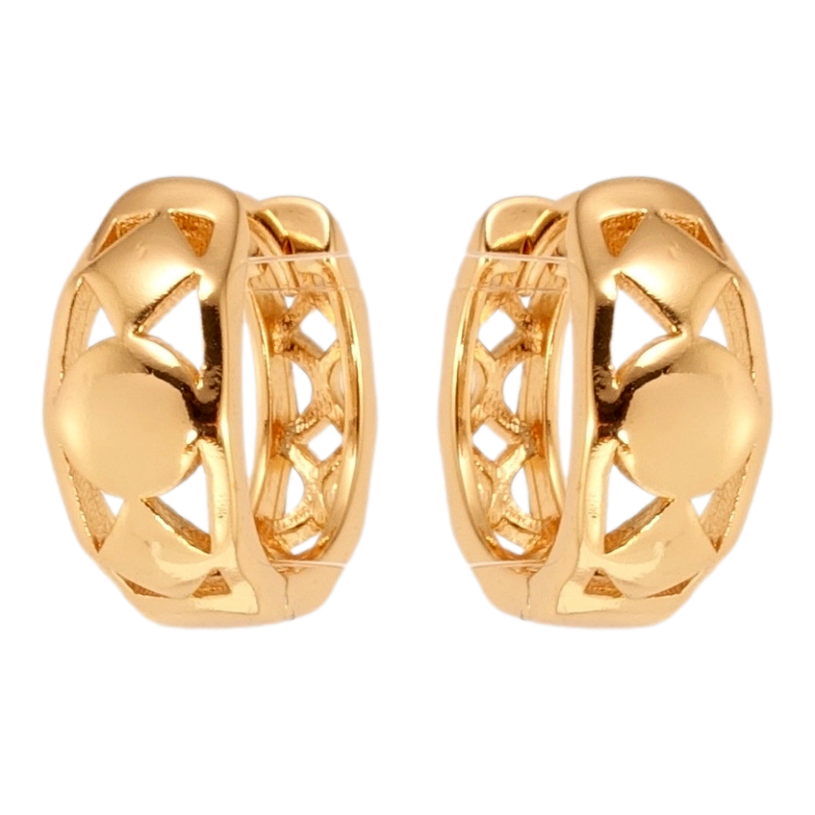 Серьги Xuping Позолота 18K колечки Геометрия фото №1 Серьги Xuping Позолота 18K колечки Геометрия фото №1