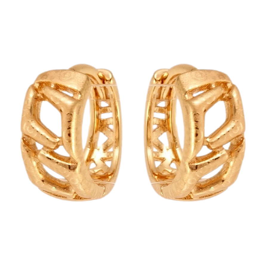 Серьги Xuping Позолота 18K колечки Затейливые формы с узором напылением фото №1 Серьги Xuping Позолота 18K колечки Затейливые формы с узором напылением фото №1