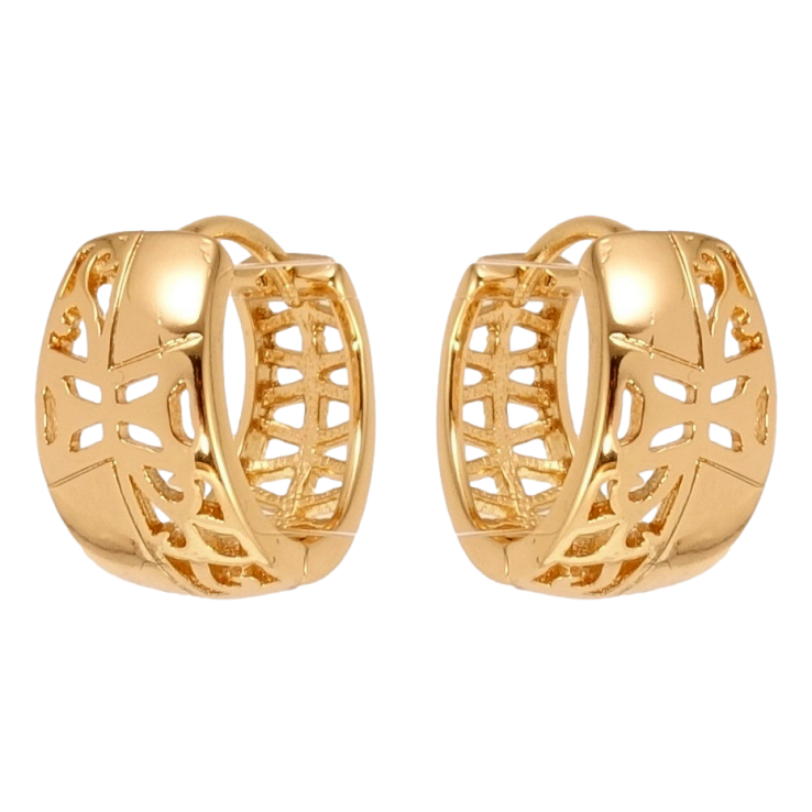 Серьги Xuping Позолота 18K колечки Декоративный резной орнамент фото №22 Серьги Xuping Позолота 18K колечки Декоративный резной орнамент фото №22
