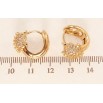 Сережки Xuping Позолота 18K колечка Їжачки інкрустація цирконієм фото №2