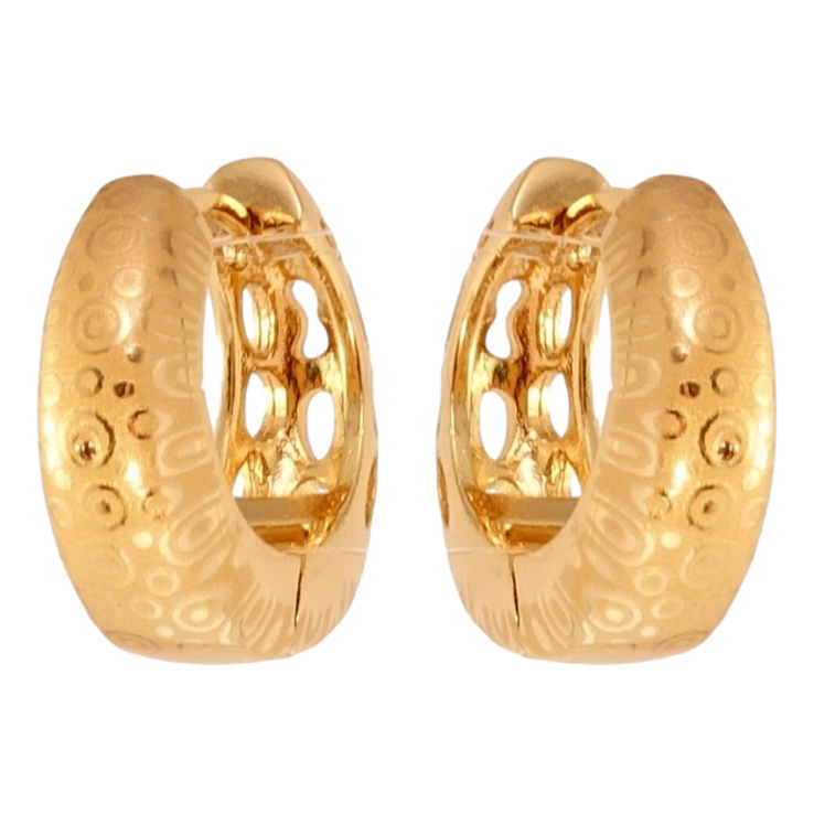 Серьги Xuping Позолота 18K колечки Объемные с узором напылением фото №14 Серьги Xuping Позолота 18K колечки Объемные с узором напылением фото №14
