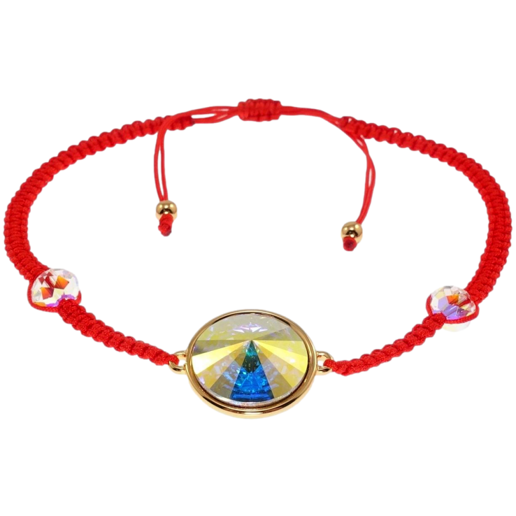 Браслет Xuping цвет 18K с кр-ми Swarovski Кристалл АВ, ø 14мм на затяжке д.15-24см х 3мм фото №19