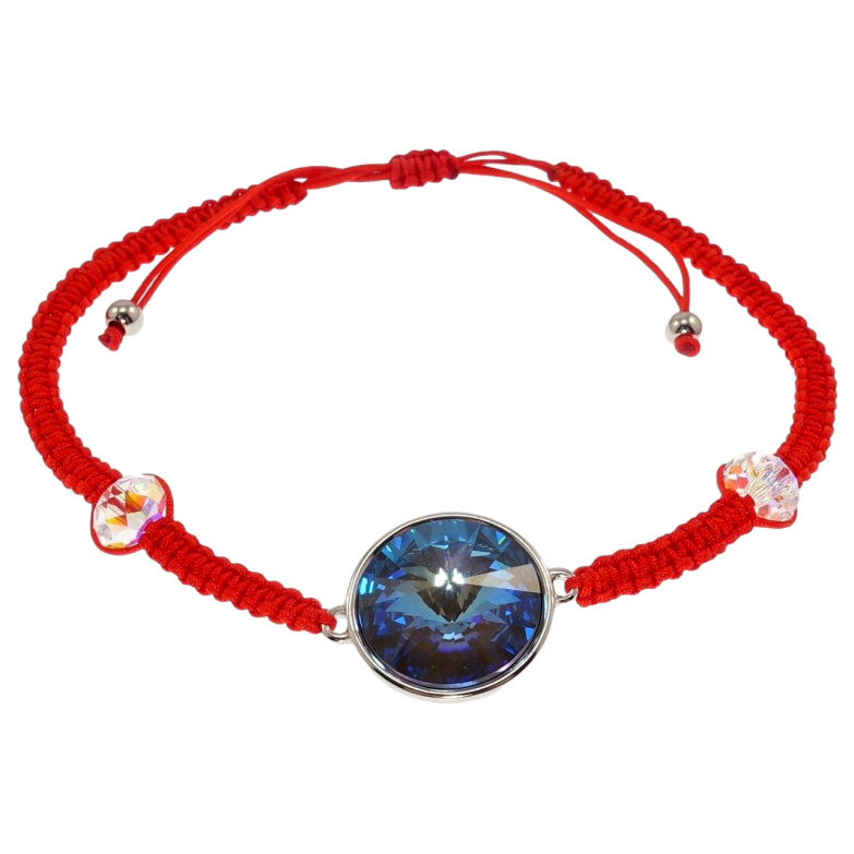 Браслет Xuping цвет Родий с кр-ми Swarovski Кристалл Capri Blue на затяжке д.15-24см х 3мм, ø 14мм фото №1 Браслет Xuping цвет Родий с кр-ми Swarovski Кристалл Capri Blue на затяжке д.15-24см х 3мм, ø 14мм фото №1