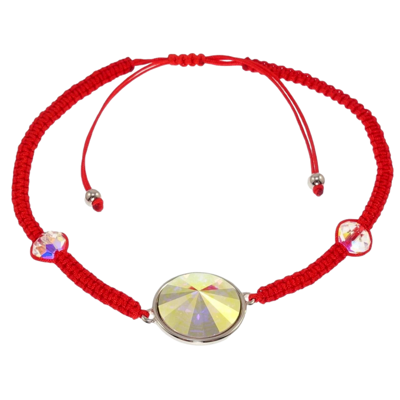 Браслет Xuping колір Родій з кр-ми Swarovski Кристал АВ на затяжці д.15-24см х 3мм, ø 14мм фото №1