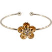 Браслет Xuping колір Родій з кр-ми Swarovski "Квітка кристали Topaz" ø 6см фото №2 Браслет Xuping колір Родій з кр-ми Swarovski "Квітка кристали Topaz" ø 6см фото №2