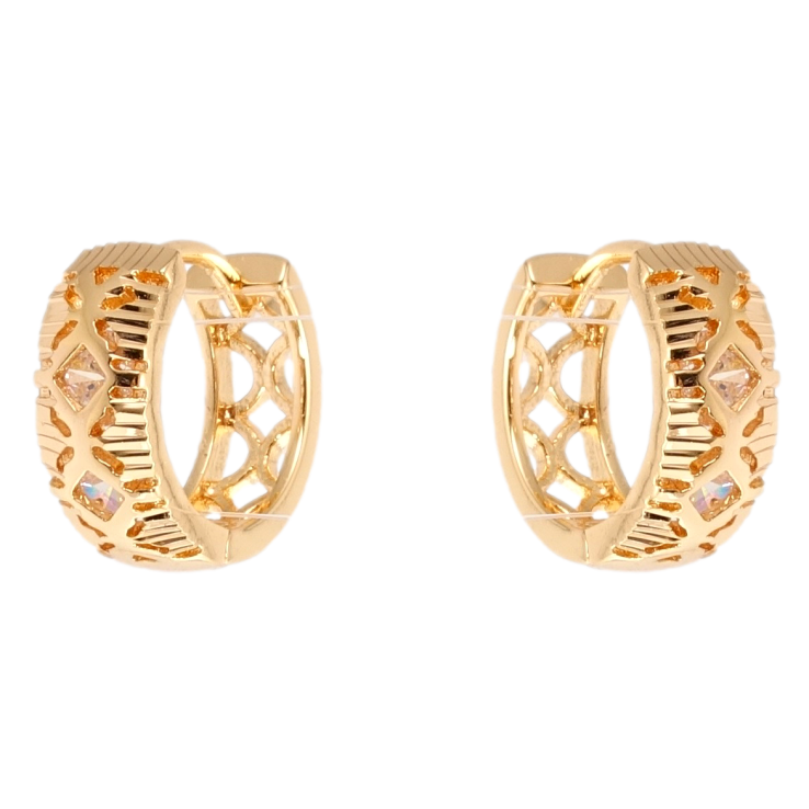 Сережки Xuping M&L Колір 18K колечка Вставки цирконію фото №15