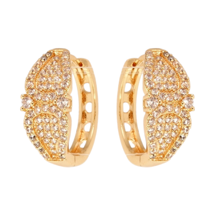 Сережки Xuping M&L Колір 18K колечка Іскристість фото №17