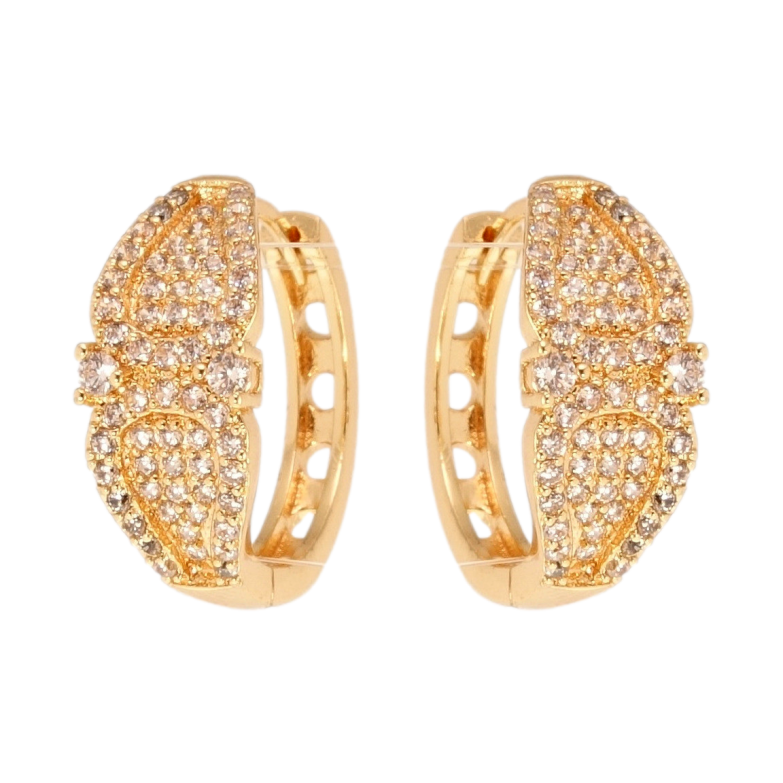 Сережки Xuping M&L Колір 18K колечка Іскристість фото №1