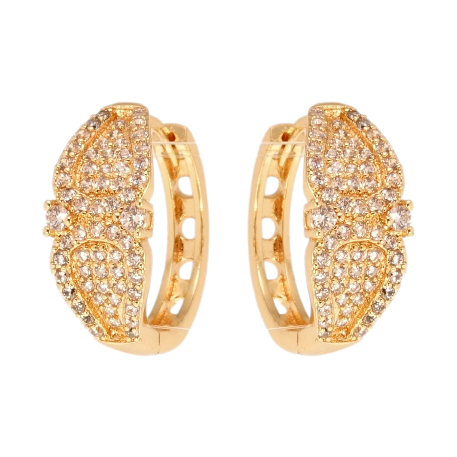 Сережки Xuping M&L Колір 18K колечка Іскристість фото №1