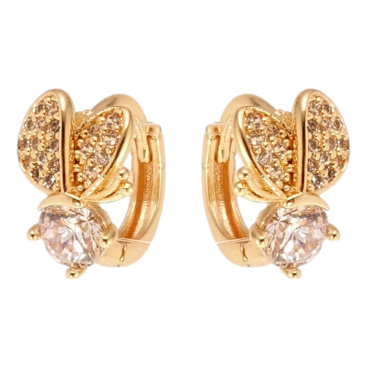 Сережки Xuping M&L Колір 18K колечка Метелик на кристалі фото №9