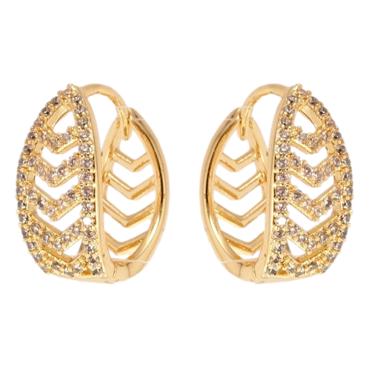 Сережки Xuping M&L Колір 18K колечка Декоративний орнамент із цирконієм фото №13