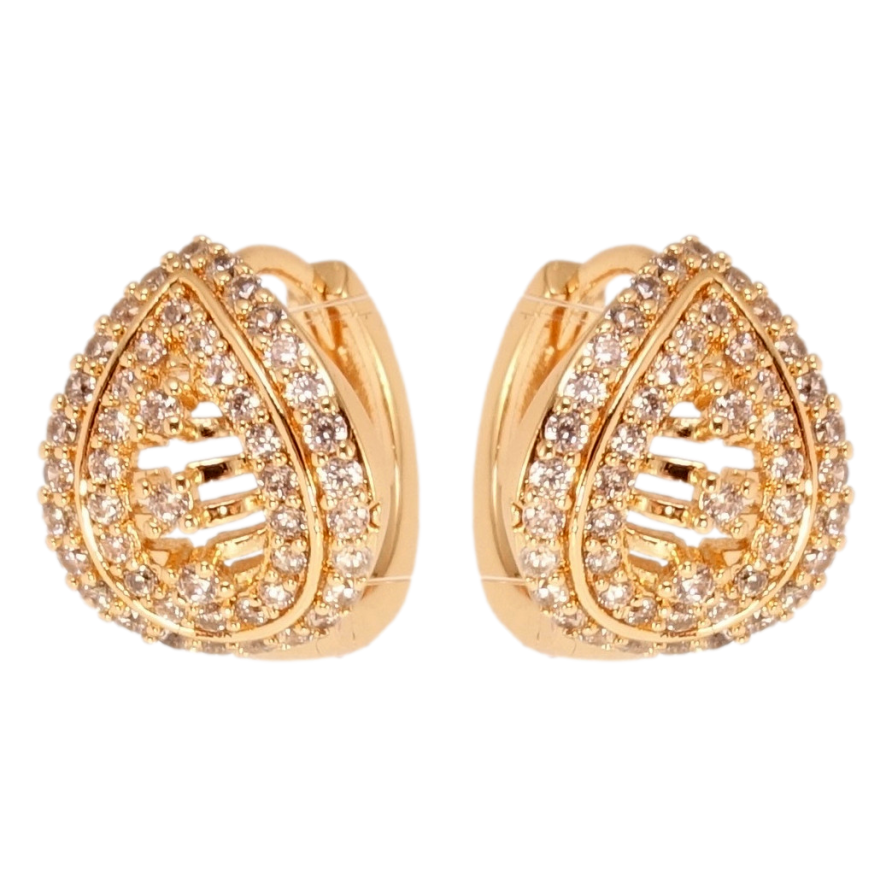 Сережки Xuping M&L Колір 18K колечка Витончені крапельки з інкрустацією цирконієм фото №1