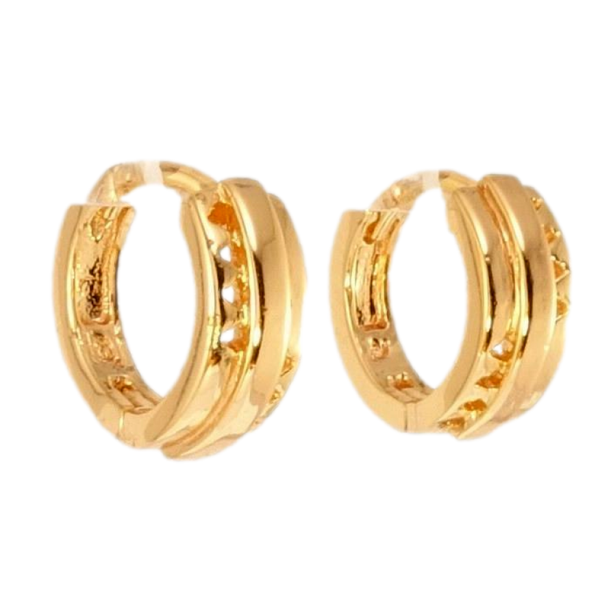 Сережки Xuping M&L Колір 18K колечка Декоративний орнамент із трикутними вирізами фото №1