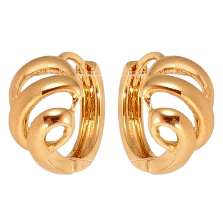 Серьги Xuping Позолота 18K колечки Завитки с напылением фото №15 Серьги Xuping Позолота 18K колечки Завитки с напылением фото №15