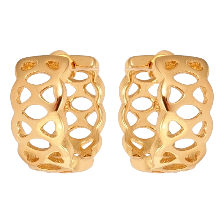 Серьги Xuping Позолота 18K колечки Декоративный резной орнамент с напылением фото №3 Серьги Xuping Позолота 18K колечки Декоративный резной орнамент с напылением фото №3