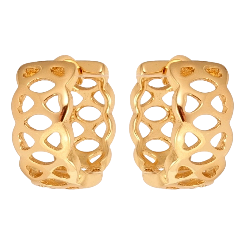 Серьги Xuping Позолота 18K колечки Декоративный резной орнамент с напылением фото №1 Серьги Xuping Позолота 18K колечки Декоративный резной орнамент с напылением фото №1