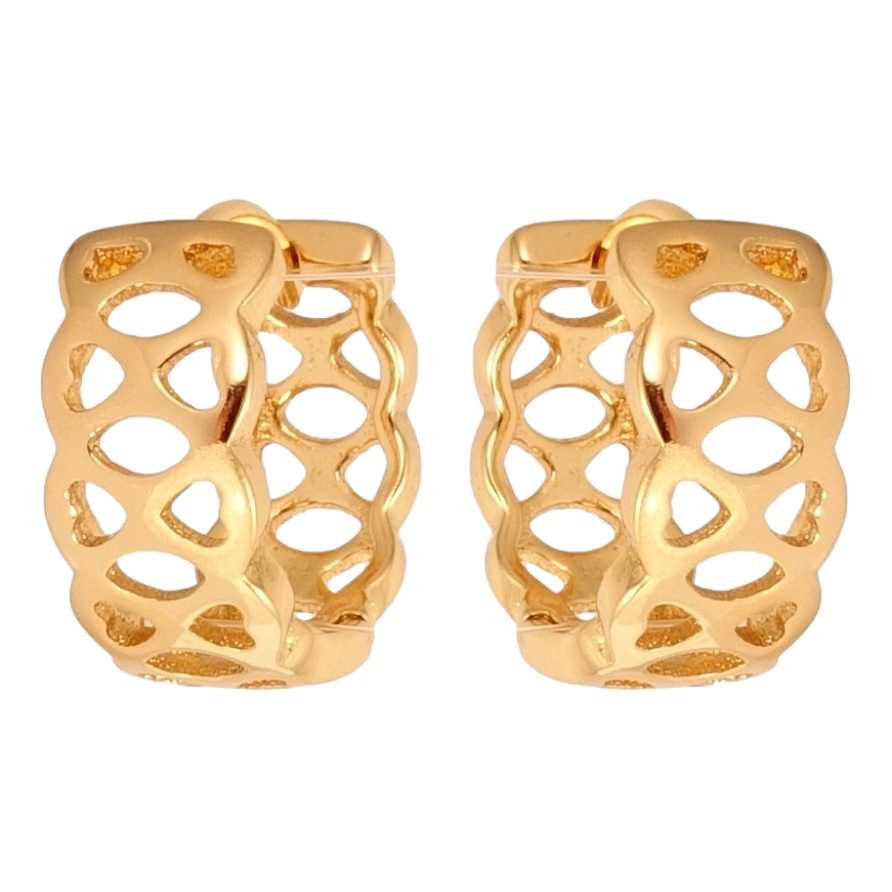 Серьги Xuping Позолота 18K колечки Декоративный резной орнамент с напылением фото №1 Серьги Xuping Позолота 18K колечки Декоративный резной орнамент с напылением фото №1
