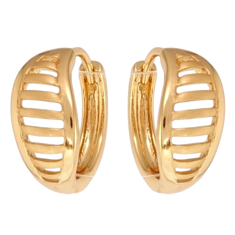 Серьги Xuping Позолота 18K колечки Резные листочки с напылением фото №1 Серьги Xuping Позолота 18K колечки Резные листочки с напылением фото №1