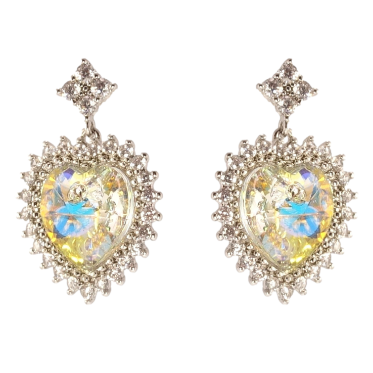 Сережки Xuping колір Родій з кристалами Swarovski пусети Сердечки Shimmer в обрамленні кристалів фото №4 Сережки Xuping колір Родій з кристалами Swarovski пусети Сердечки Shimmer в обрамленні кристалів фото №4