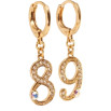 Сережки Xuping колір 18K з кристалами Swarovski підвіски на колечках Цифри 89 з кристалами АВ фото №3 Сережки Xuping колір 18K з кристалами Swarovski підвіски на колечках Цифри 89 з кристалами АВ фото №3