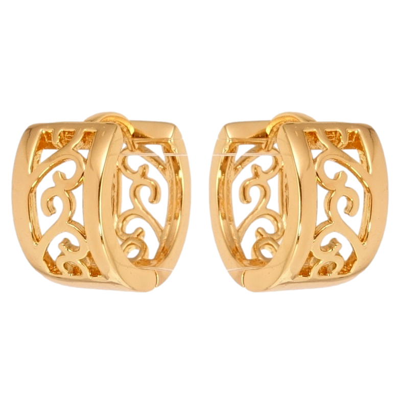 Сережки Xuping Позолота 18K колечка Різний вензельний орнамент фото №1