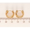 Серьги Xuping Позолота 18K колечки Резной орнамент сердечками с насечками фото №2 Серьги Xuping Позолота 18K колечки Резной орнамент сердечками с насечками фото №2