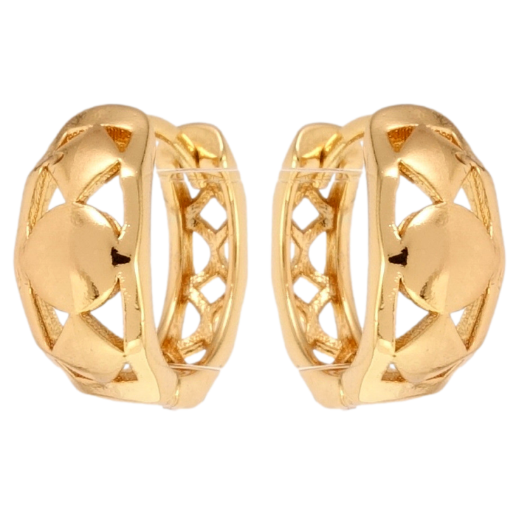 Серьги Xuping Позолота 18K колечки Геометрия с напылением фото №6 Серьги Xuping Позолота 18K колечки Геометрия с напылением фото №6