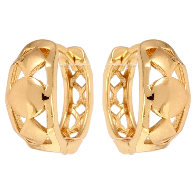 Серьги Xuping Позолота 18K колечки Геометрия с напылением фото №1