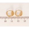 Серьги Xuping Позолота 18K колечки Декоративные резные цветочки фото №2