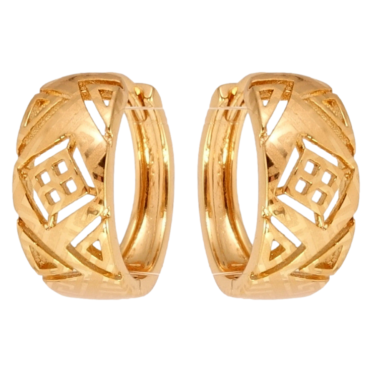 Серьги Xuping Позолота 18K колечки Декоративный резной орнамент с напылением фото №21 Серьги Xuping Позолота 18K колечки Декоративный резной орнамент с напылением фото №21