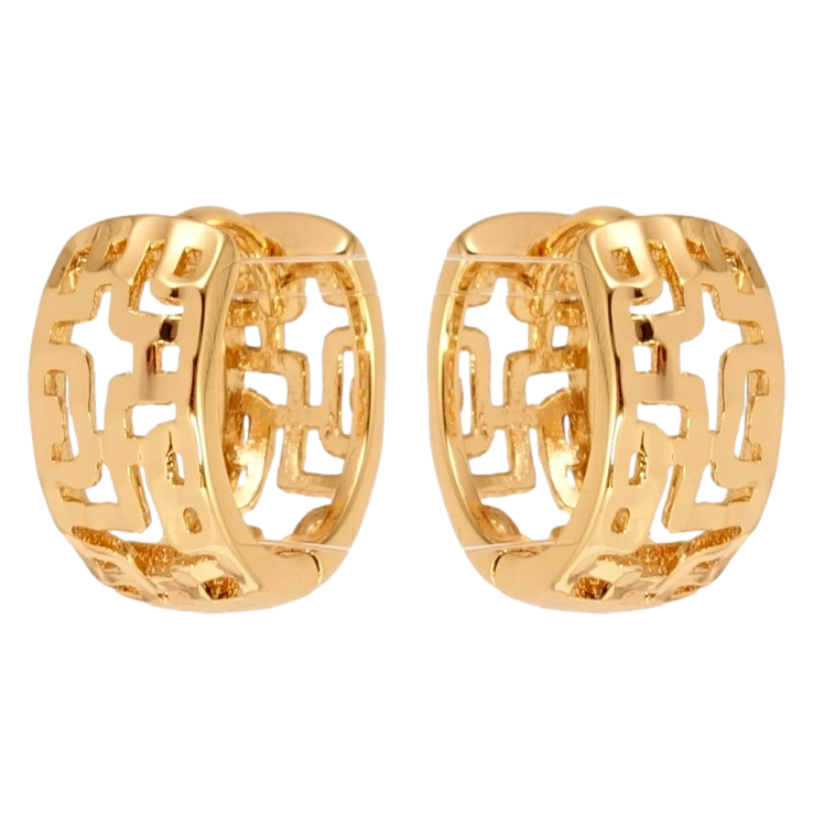 Серьги Xuping Позолота 18K колечки Декоративный резной орнамент фото №23 Серьги Xuping Позолота 18K колечки Декоративный резной орнамент фото №23