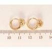 Серьги Xuping Позолота 18K колечки Полусферы с насечками фото №2 Серьги Xuping Позолота 18K колечки Полусферы с насечками фото №2