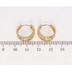 Серьги Xuping Позолота 18K колечки Резной орнамент фото №2 Серьги Xuping Позолота 18K колечки Резной орнамент фото №2