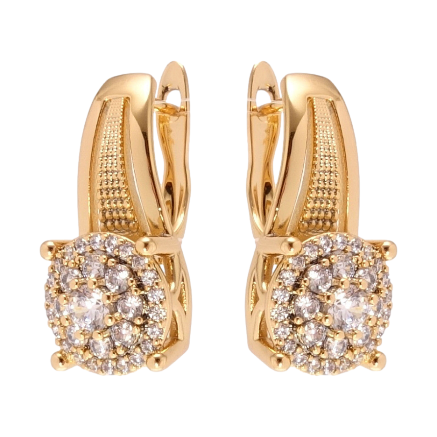 Серьги Xuping Позолота 18K английский замок Антарктида фото №1