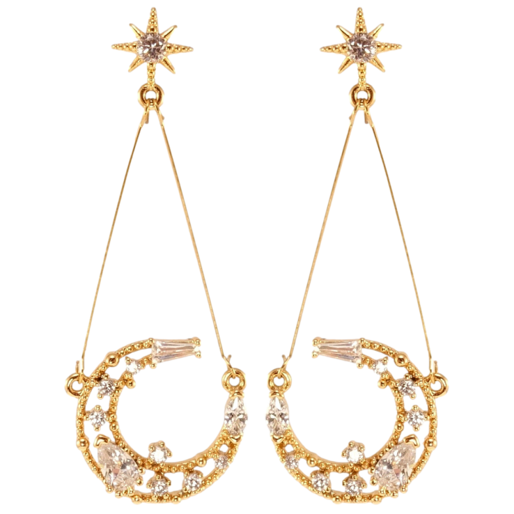 Серьги Xuping Позолота 18K пусеты Шахерезада фото №13