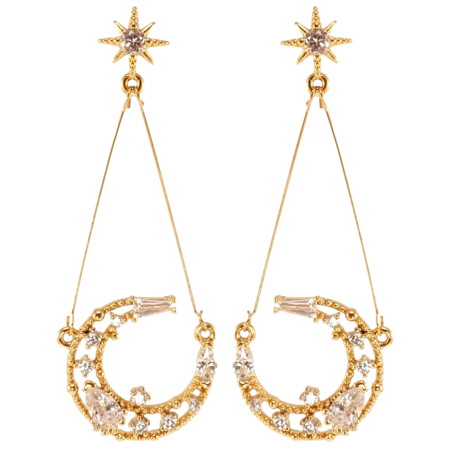 Серьги Xuping Позолота 18K пусеты Шахерезада фото №1