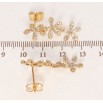 Серьги Xuping Позолота 18K пусеты Кристальные цветы фото №2