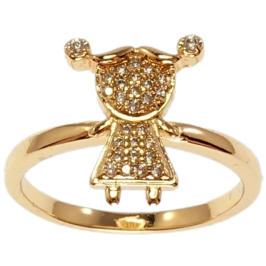Кольцо Xuping Позолота 18K Девочка фото №1