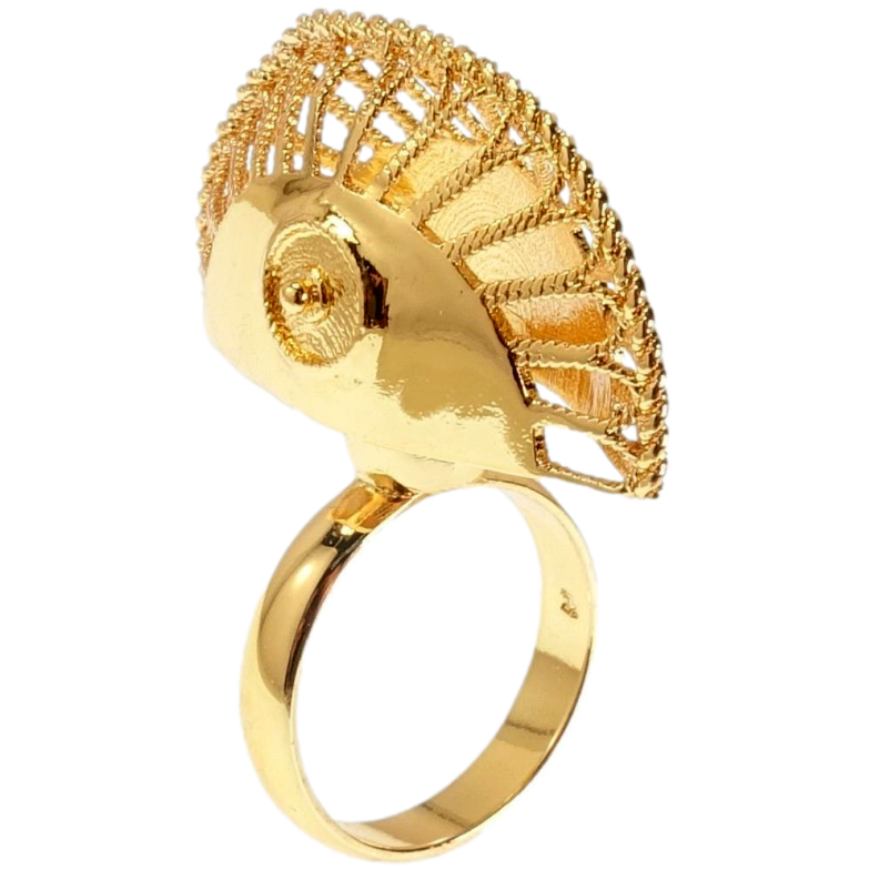 Кольцо Xuping Позолота 18K Веер фото №1