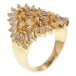 Кольцо Xuping Позолота 18K Декоративный Узор из Прямоугольных Кристаллов фото №2