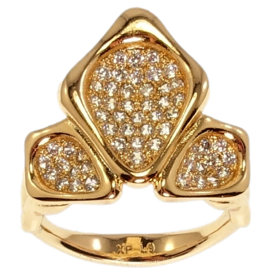 Кольцо Xuping Позолота 18K Фантазийный Геометрический Узор фото №1 Кольцо Xuping Позолота 18K Фантазийный Геометрический Узор фото №1