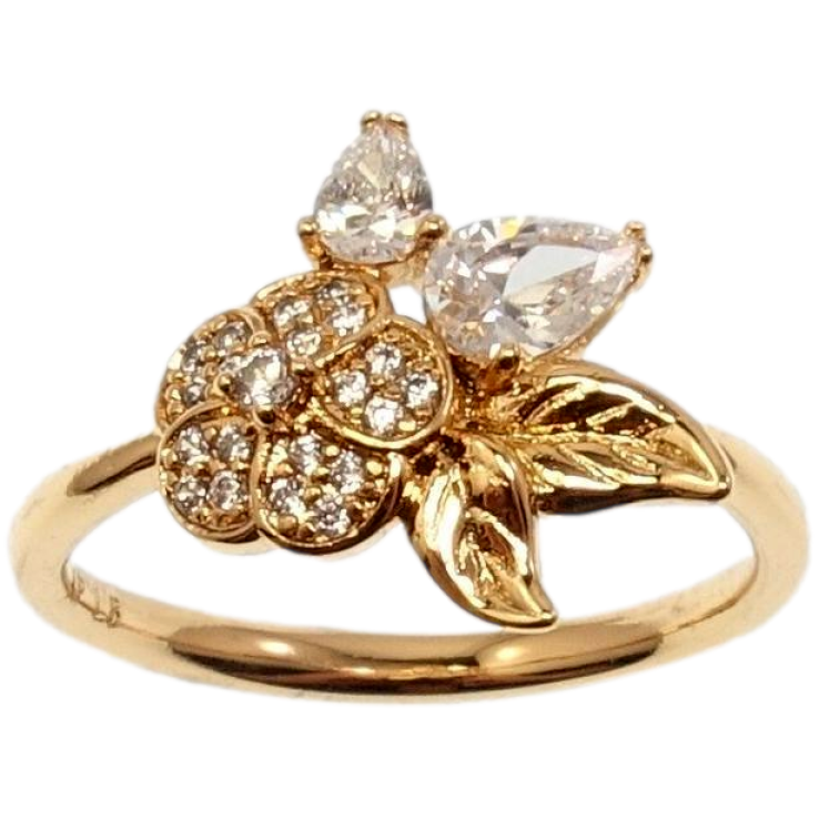 Кольцо Xuping Позолота 18K Цветок с цирконием фото №6 Кольцо Xuping Позолота 18K Цветок с цирконием фото №6