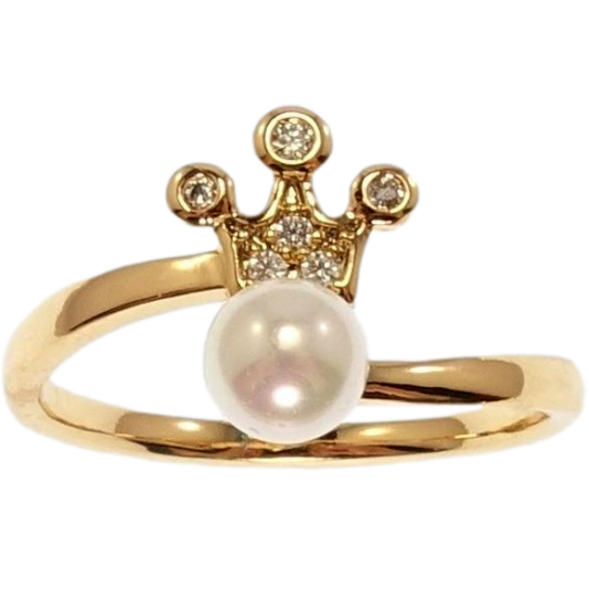 Кольцо Xuping Позолота 18K Жемчужина с короной фото №1