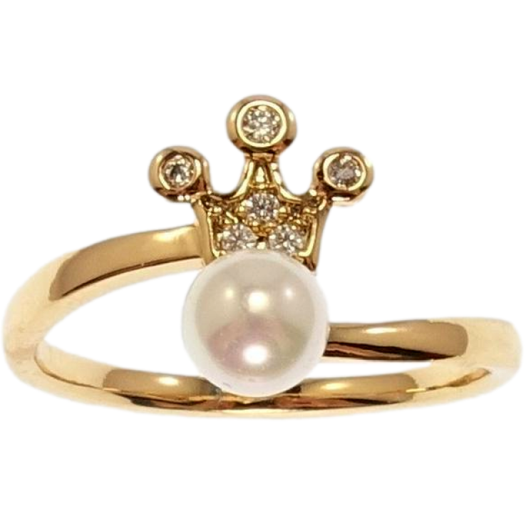 Каблучка Xuping Позолота 18K Перлина з короною фото №10