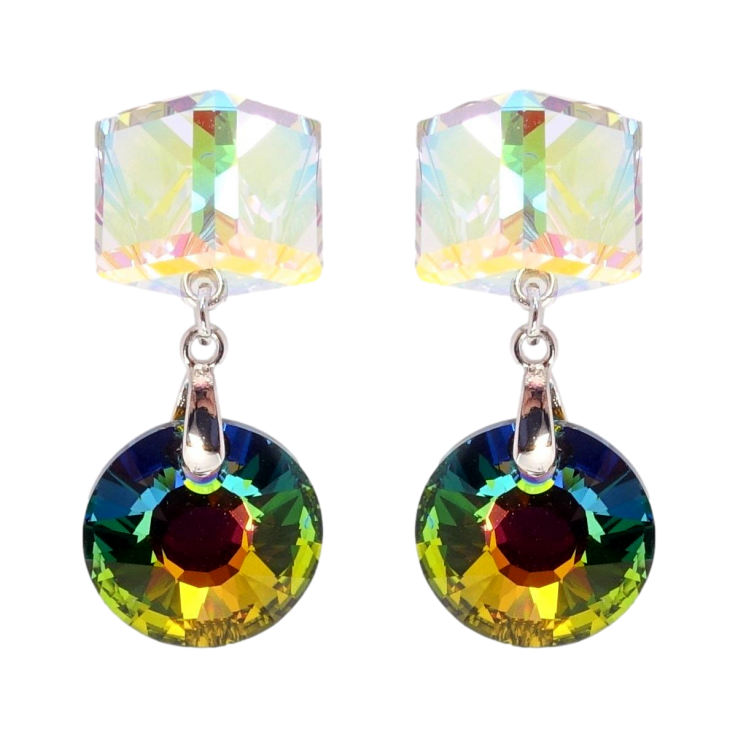 Сережки Xuping колір Родій з кристалами Swarovski пусети Кристальні підвіски фото №22 Сережки Xuping колір Родій з кристалами Swarovski пусети Кристальні підвіски фото №22