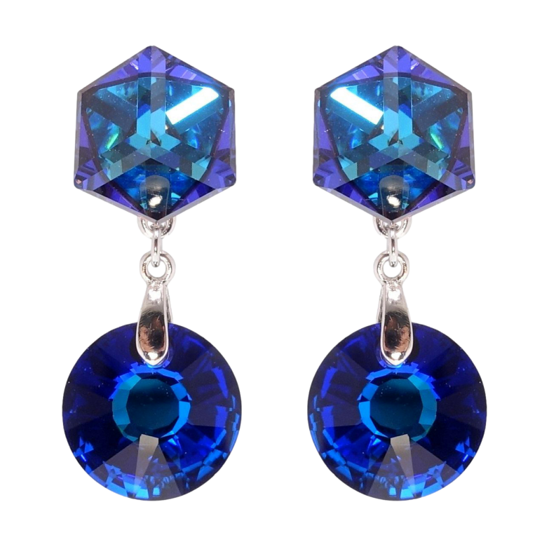 Серьги Xuping цвет Родий с кристаллами Swarovski пусеты Кристальные подвески фото №1 Серьги Xuping цвет Родий с кристаллами Swarovski пусеты Кристальные подвески фото №1