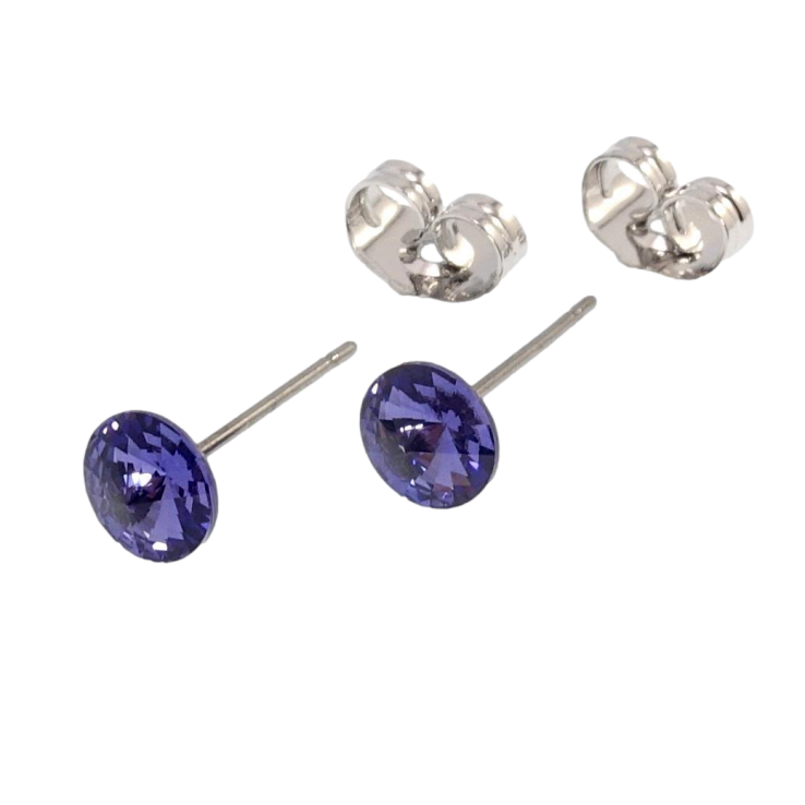 Сережки Xuping колір Родій з кристалами Swarovski пусети Кристали Heliotrope ø 6мм фото №10 Сережки Xuping колір Родій з кристалами Swarovski пусети Кристали Heliotrope ø 6мм фото №10