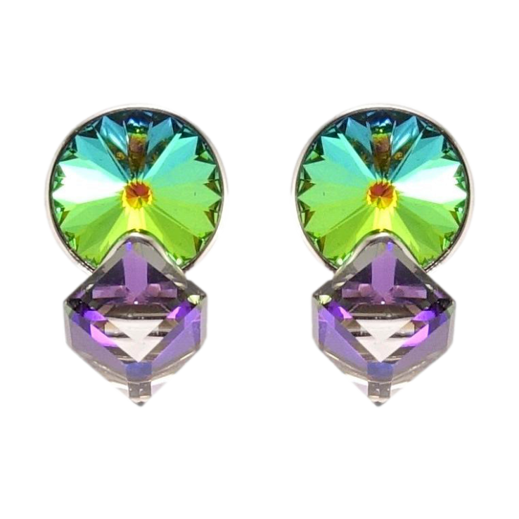 Сережки Xuping колір Родій з кристалами Swarovski пусети Кристали Vitrail Medium та Tanzanite фото №17 Сережки Xuping колір Родій з кристалами Swarovski пусети Кристали Vitrail Medium та Tanzanite фото №17